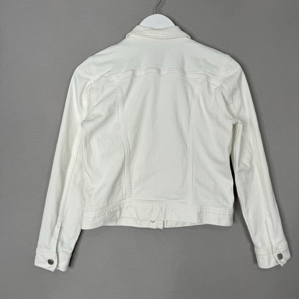 J.Crew Womens Jean Jacket XS White Wash Classic Crop Preppy Old Money Prep 2024 - Picture 8 of 13